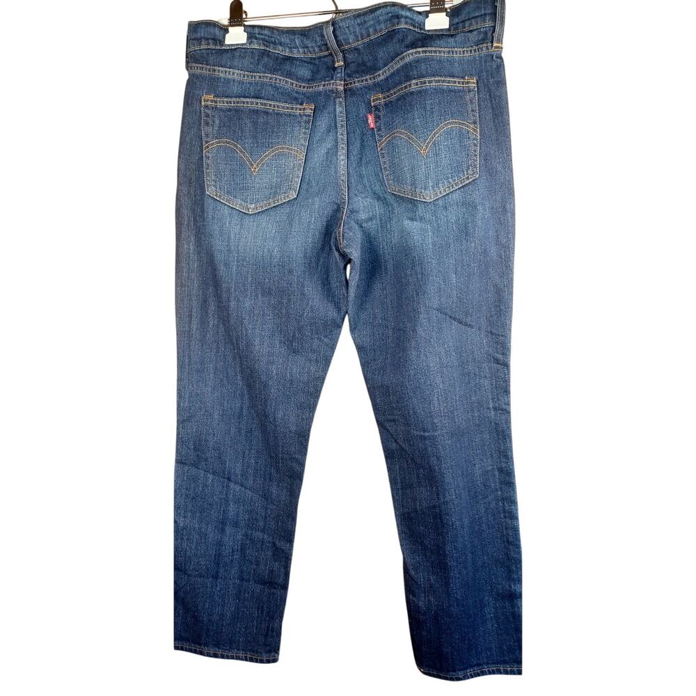 Levi's Dark Wash Boyfriend Jeans Women's Size 16 (36" Waist) Short Inseam - Picture 5 of 9